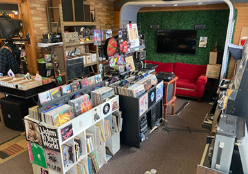 Upside Down Culture Records display at Jim's Music