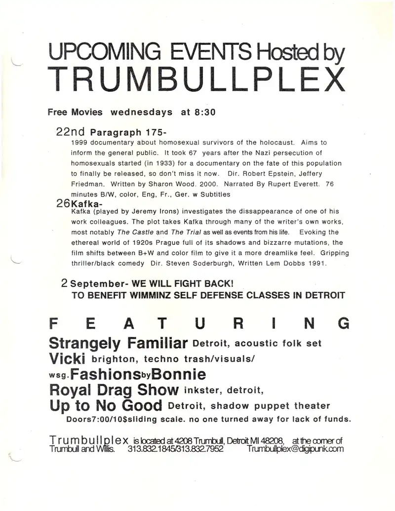 2001 Trumbullplex flyer