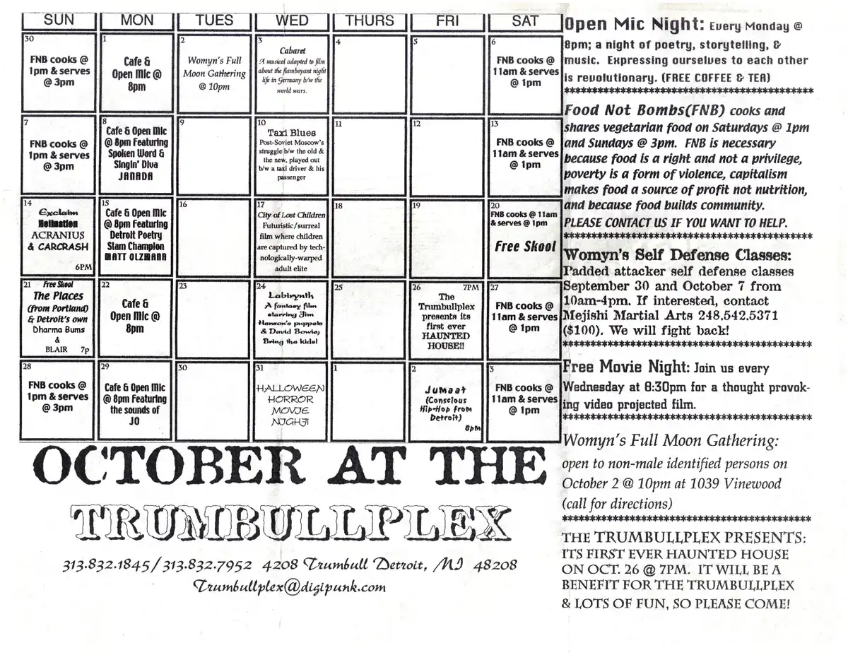 2001 Trumbullplex flyer